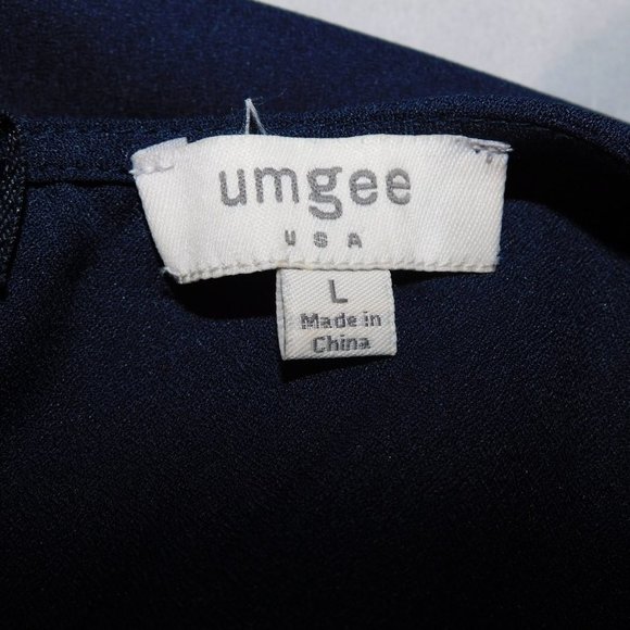 Umgee Womens L Blue Embroidered Boho Dress - Picture 4 of 10